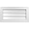 Ekena Millwork Vertical Surface Mount PVC Gable Vnt: Non-Functional, w/2"W x 1-1/2"H, Brickmould Frame, 22"W x 12"H GVPVE22X1202SN - alternate 1